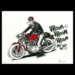 Lithographie de Margerin Franck "Café Racer"