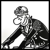Lithographie de Margerin Franck "Café Racer"