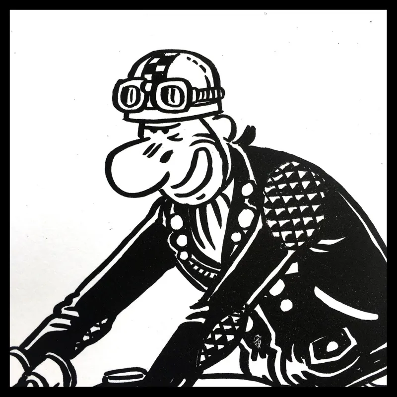 Lithographie de Margerin Franck "Café Racer"