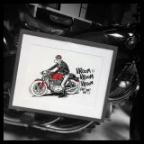 Lithographie de Margerin Franck "Café Racer"