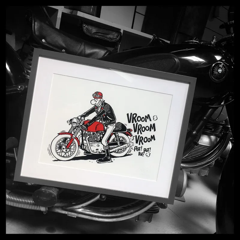 Lithographie de Margerin Franck "Café Racer"