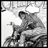 Lithographie de Denis Sire "Café Racer"
