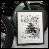 Lithographie de Denis Sire "Café Racer"