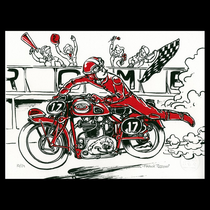Lithographie de Frank Tizzoni "Café Racer"