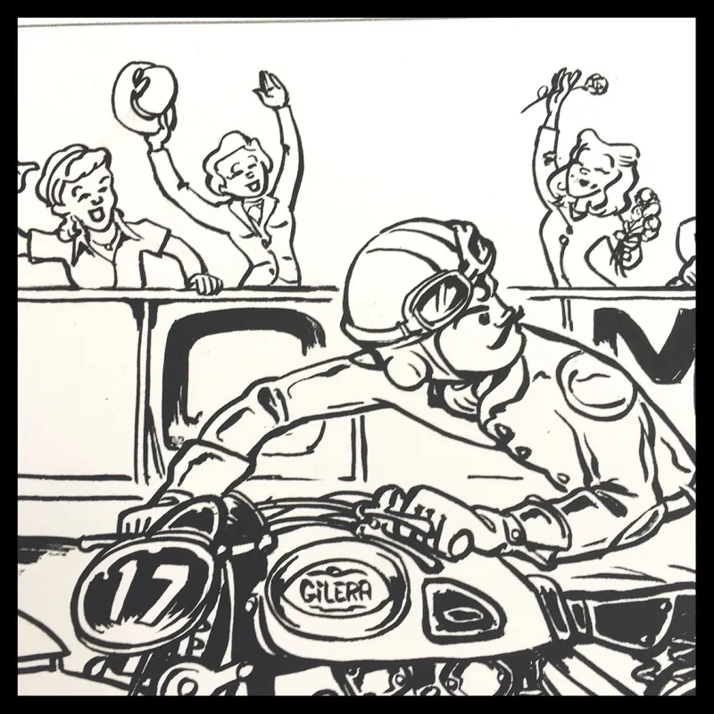 Lithographie de Frank Tizzoni "Café Racer"