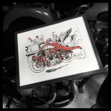 Lithographie de Frank Tizzoni "Café Racer"