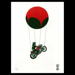 Lithographie de Douglas Thompson "Café Racer"