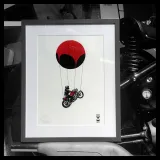 Lithographie de Douglas Thompson "Café Racer"