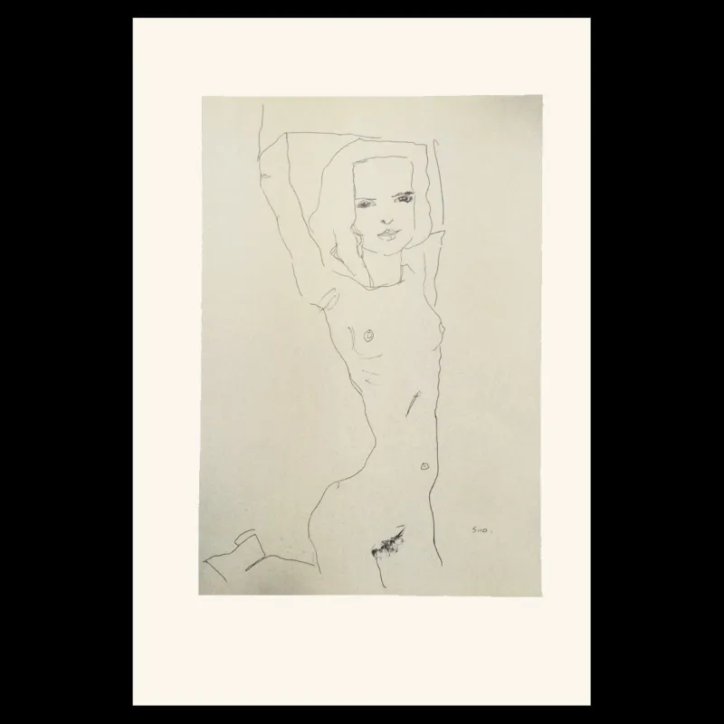 Erotica, Egon Schiele, lithographie, Éditions Anthèse, Lithographie Schiele