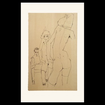 Erotica, Egon Schiele, lithographie, Éditions Anthèse, Lithographie Schiele