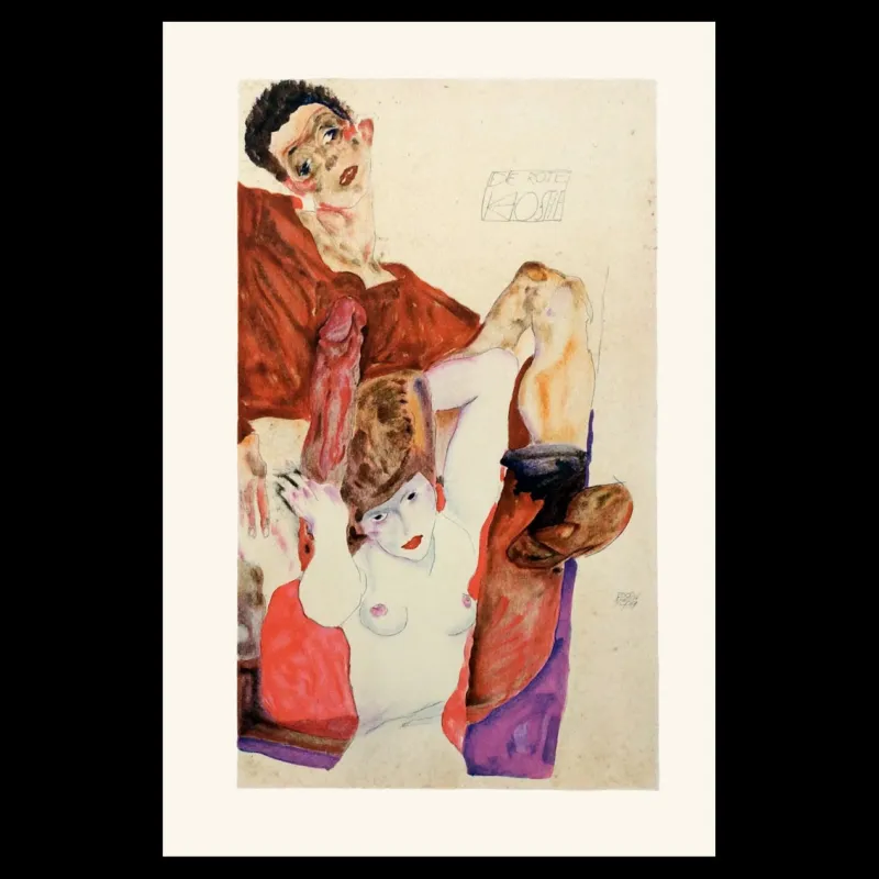 Erotica, Egon Schiele, lithographie, Éditions Anthèse, Lithographie Schiele