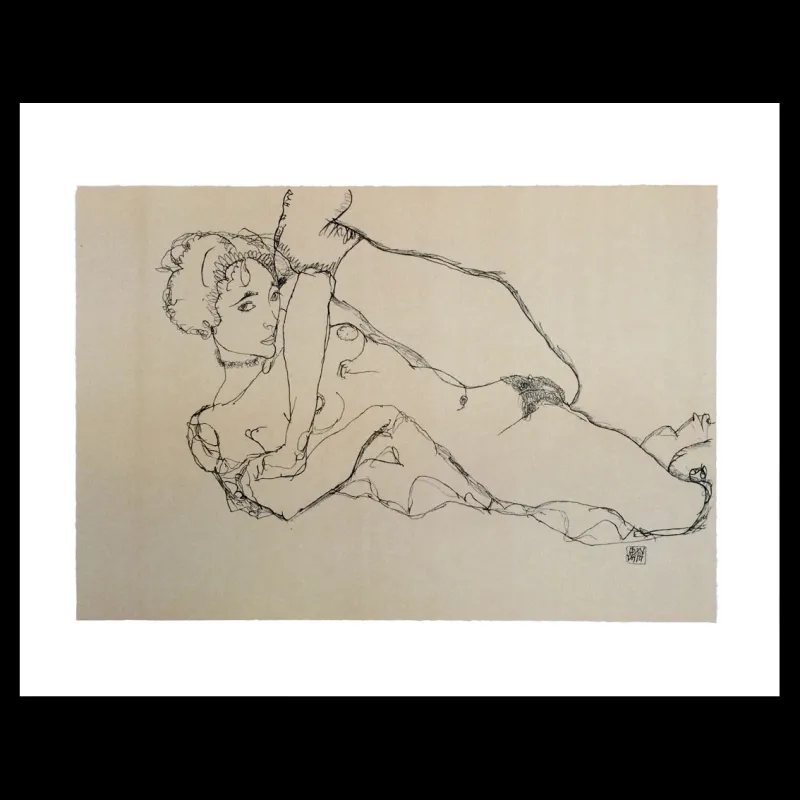 Erotica, Egon Schiele, lithographie, Éditions Anthèse, Lithographie Schiele