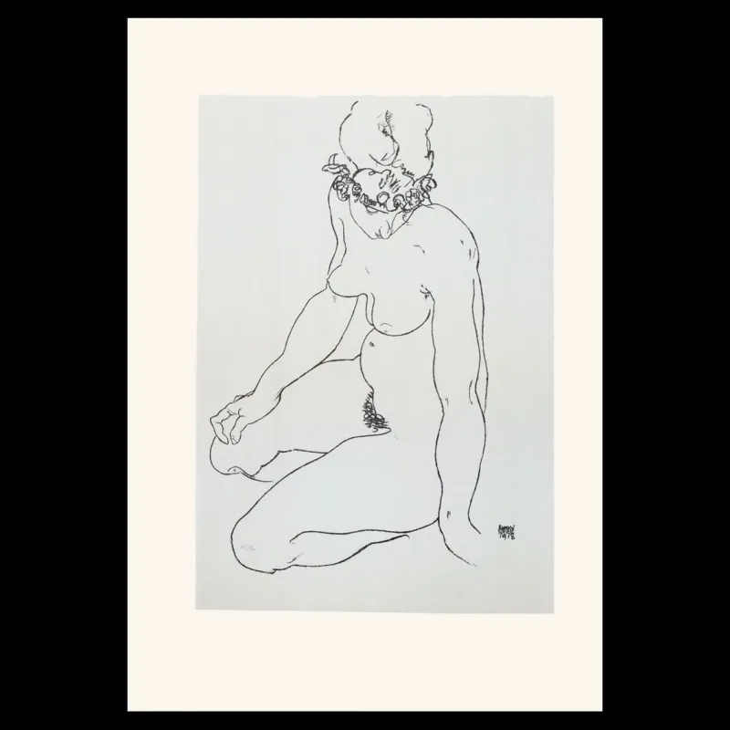 Erotica, Egon Schiele, lithographie, Éditions Anthèse, Lithographie Schiele