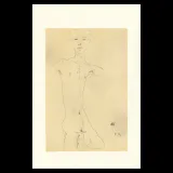 Egon Schiele, Standing Male Nude, 1912, Lithographie Schiele, Egon Schiele