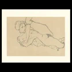 Egon Schiele, Recining Nude, Left Leg Raised, 1914, Lithographie Schiele